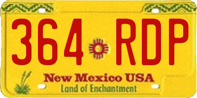 NM license plate 364RDP