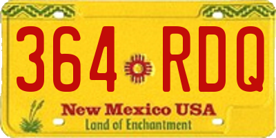 NM license plate 364RDQ