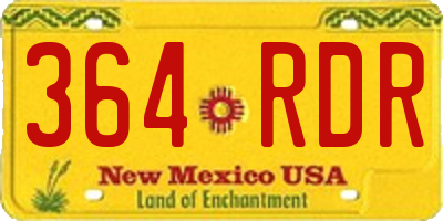 NM license plate 364RDR