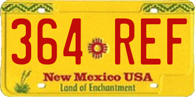 NM license plate 364REF