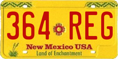 NM license plate 364REG