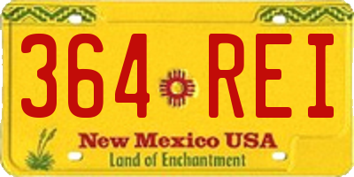 NM license plate 364REI