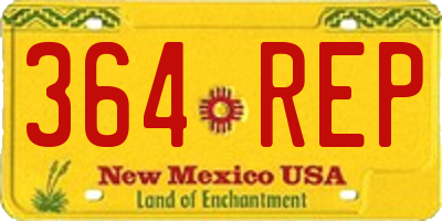 NM license plate 364REP