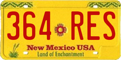 NM license plate 364RES