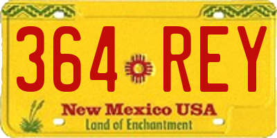NM license plate 364REY
