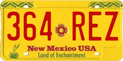 NM license plate 364REZ