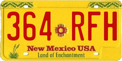 NM license plate 364RFH