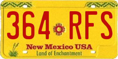 NM license plate 364RFS