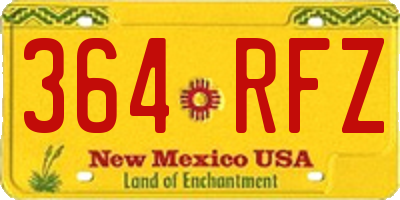 NM license plate 364RFZ