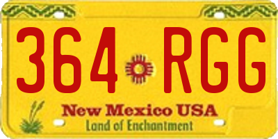 NM license plate 364RGG
