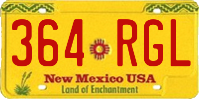 NM license plate 364RGL