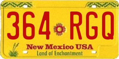 NM license plate 364RGQ
