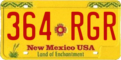 NM license plate 364RGR
