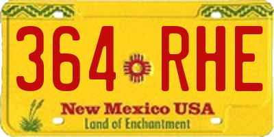 NM license plate 364RHE