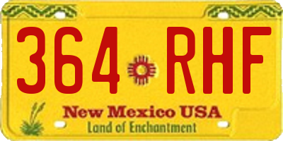 NM license plate 364RHF