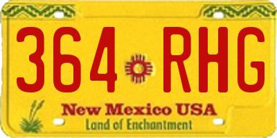 NM license plate 364RHG