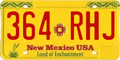 NM license plate 364RHJ