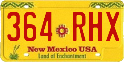 NM license plate 364RHX