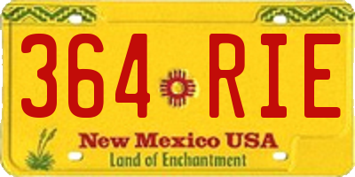 NM license plate 364RIE