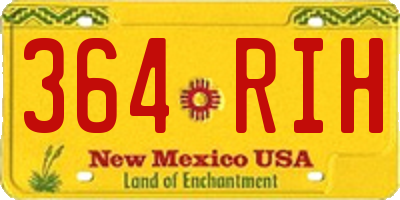 NM license plate 364RIH