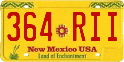 NM license plate 364RII