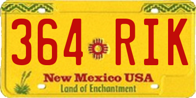 NM license plate 364RIK