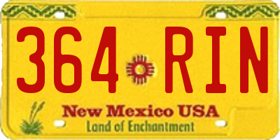 NM license plate 364RIN