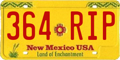 NM license plate 364RIP