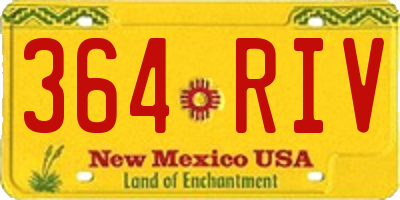NM license plate 364RIV
