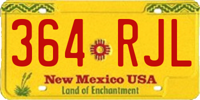 NM license plate 364RJL