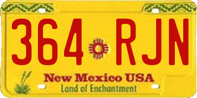 NM license plate 364RJN