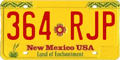 NM license plate 364RJP