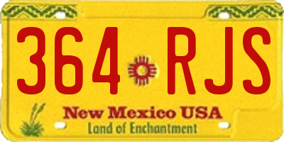 NM license plate 364RJS
