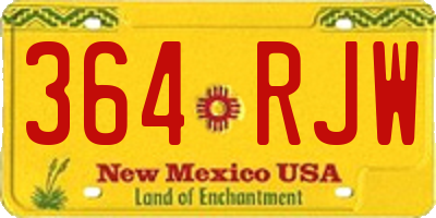 NM license plate 364RJW