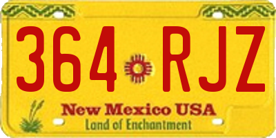 NM license plate 364RJZ