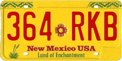NM license plate 364RKB