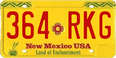 NM license plate 364RKG
