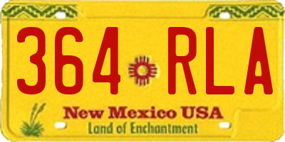 NM license plate 364RLA
