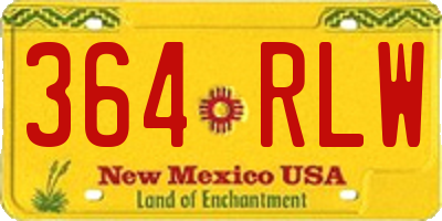 NM license plate 364RLW