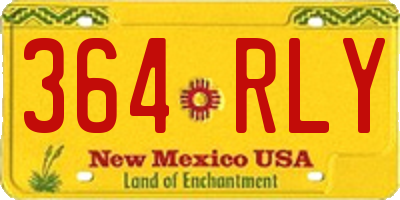 NM license plate 364RLY