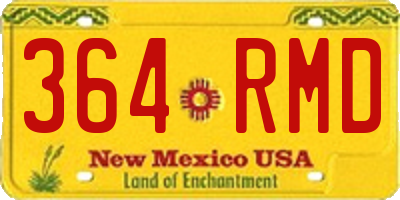 NM license plate 364RMD