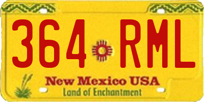NM license plate 364RML