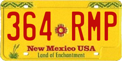 NM license plate 364RMP