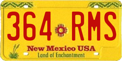 NM license plate 364RMS