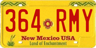 NM license plate 364RMY