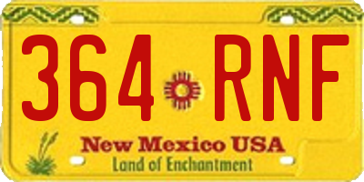 NM license plate 364RNF