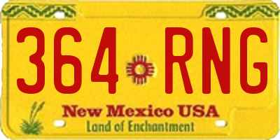 NM license plate 364RNG