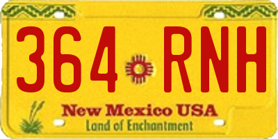 NM license plate 364RNH