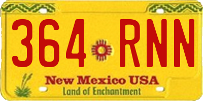 NM license plate 364RNN