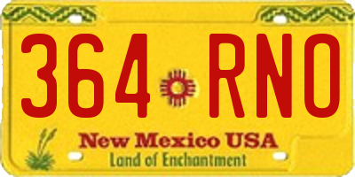 NM license plate 364RNO